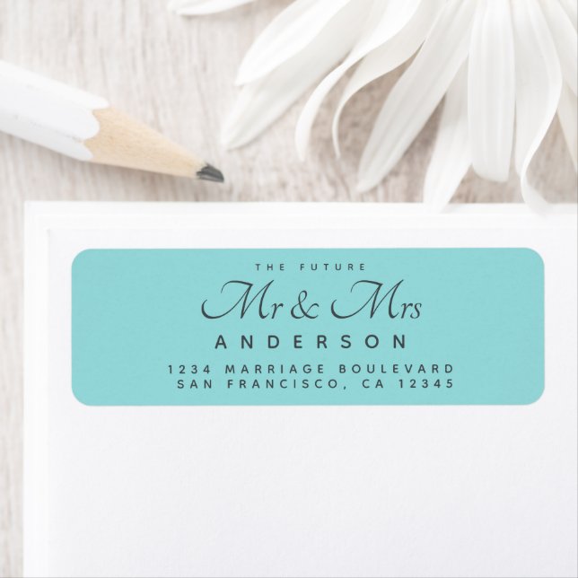 Chic Script Future Mr Mrs Wedding Address (Insitu)