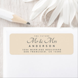 Chic Script Future Mr Mrs Wedding Address