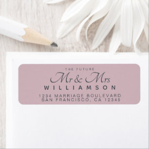 Chic Script Future Mr Mrs Wedding Address