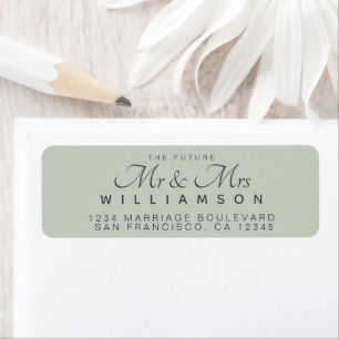 Chic Script Future Mr Mrs Wedding Address