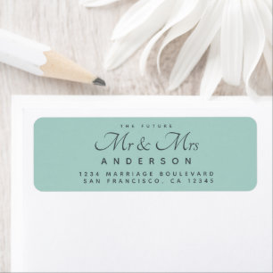 Chic Script Future Mr Mrs Wedding Address