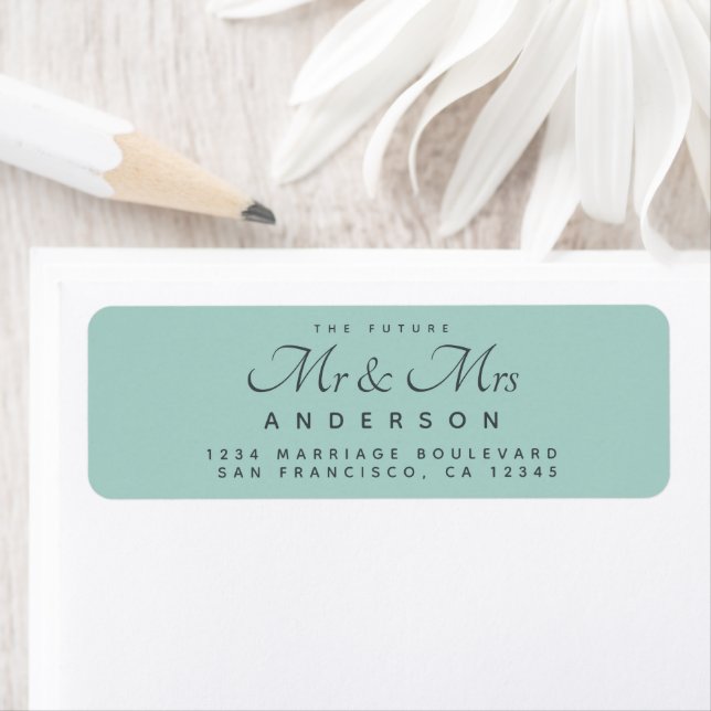 Chic Script Future Mr Mrs Wedding Address (Insitu)