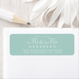 Chic Script Future Mr Mrs Wedding Address