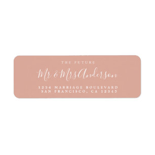Chic Script Future Mr Mrs Wedding Return Address