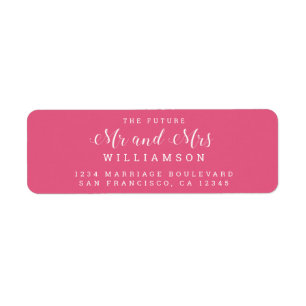 Chic Script Future Mr Mrs Wedding Return Address
