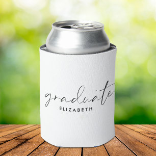 Chic Script Graduation Can Cooler