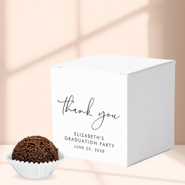 Chic Script Graduation Party Thank You Favour Box (Creator Uploaded)