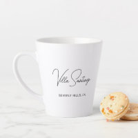 Chic Script Home Residence Name Latte