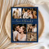 Chic Script Love and Thanks Wedding Thank You  Pos