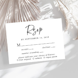 Chic Script Menu Choice Wedding