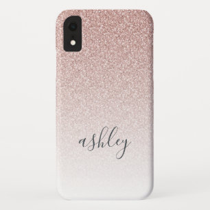 Chic Script Name Pink Glitter Ombre Case-Mate iPho iPhone Case
