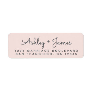 Chic Script Names Wedding Return Address