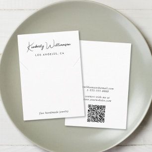 Chic Script Necklace Jewellery Display Card