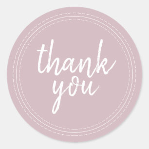 Chic Script Pastel Purple Thank You Gift Label