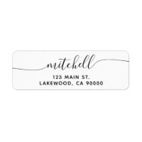 Chic Script Return Address Label