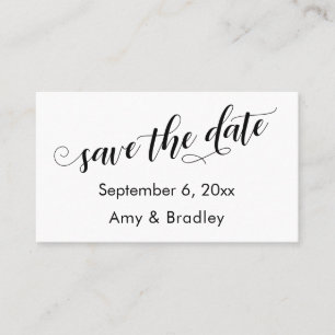 Chic Script Save the Date & Wedding Detail Card