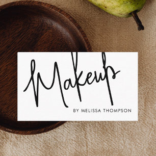 Chic Script Signature Makeup Artist Business Card