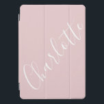 Chic Script Typography Personalised Pink   iPad Pro Cover<br><div class="desc">Chic Script Typography Personalised Pink iPad Cover</div>