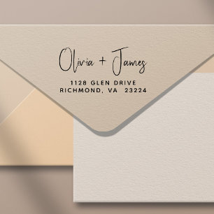 Chic Script Wedding Return Address Self-inking Stamp