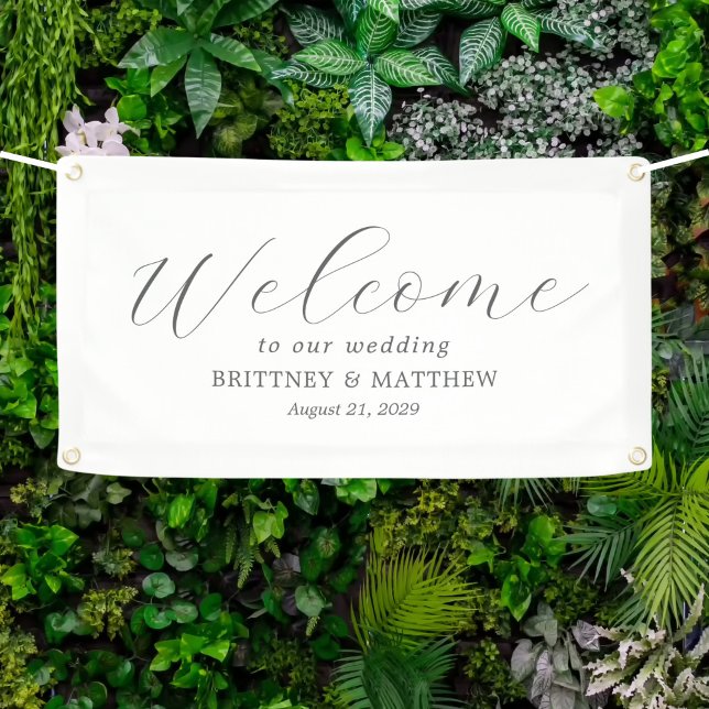 Chic Script Welcome Wedding Banner (Creator Uploaded)