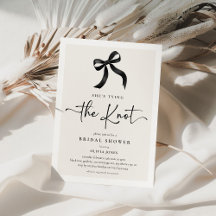 Chic 'She's Tying the Knot Black Bow Bridal Shower