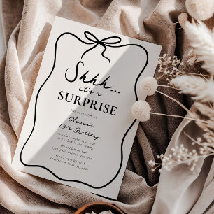 Chic Shhh... it's a Surprise Birthday Party Invitation