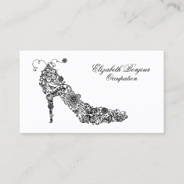 Chic Shoe - CHANGE COLOR Business Card (Front)