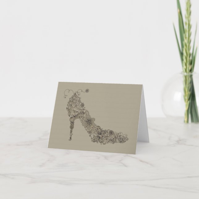 Chic Shoe - Greeting / Note Card (Front)