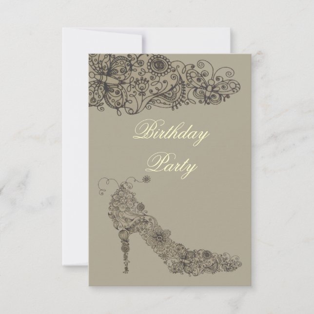 Chic Shoe ~ Invitations (Front)