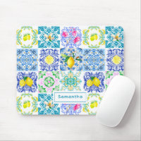 Chic Sicilian azulejo Amalfi Mediterranean tiles