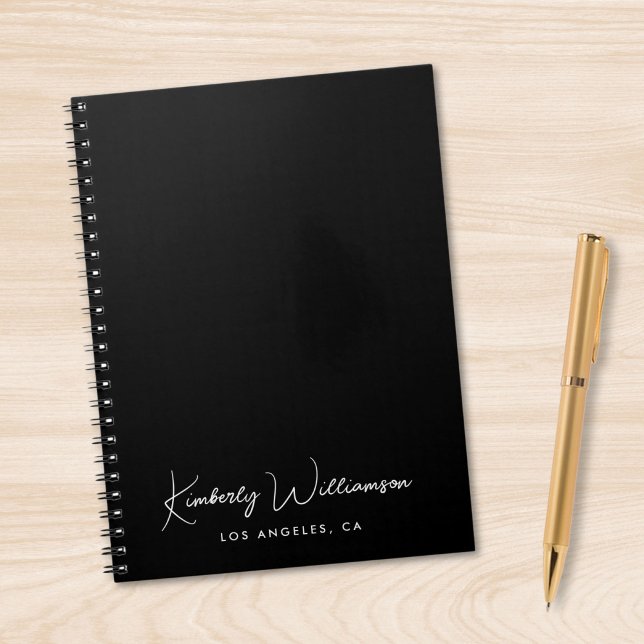 Chic Signature Script Black Notebook (Creator Uploaded)