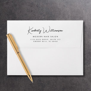 Chic Signature Script Business Return Address Envelope