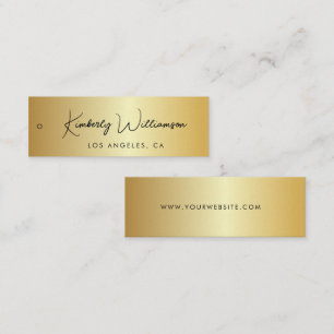 Chic Signature Script Gold Hang Tag