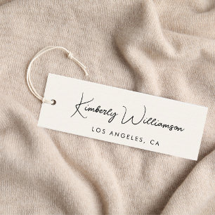 Chic Signature Script Label Hang Tag