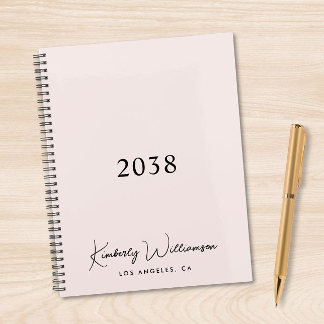 Chic Signature Script Monogram Pink Business Planner (Chic Signature Script Monogram Pink Business Planner)