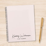Chic Signature Script Monogram Pink Planner<br><div class="desc">Plan ahead in style with this minimalist light pink personalized planner, designed for professionals who appreciate clean modern design. Featuring your monogram name in a chic signature script, this planner blends functionality with refined personal branding. The understated cover design makes it ideal for work, school, goal setting, or daily scheduling,...</div>