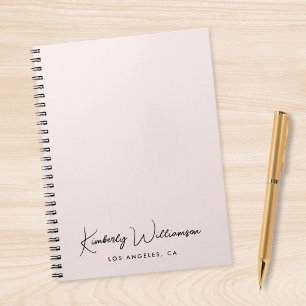 Chic Signature Script Pink Notebook