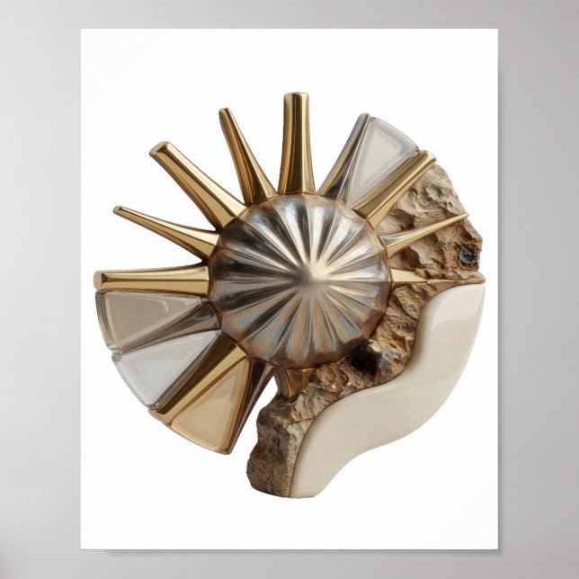 Chic Silver ABSTRACT ART Art Print (Front)