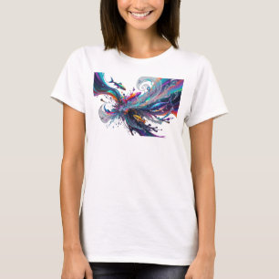 Chic Silver ABSTRACT ART Fashion Print T-Shirt