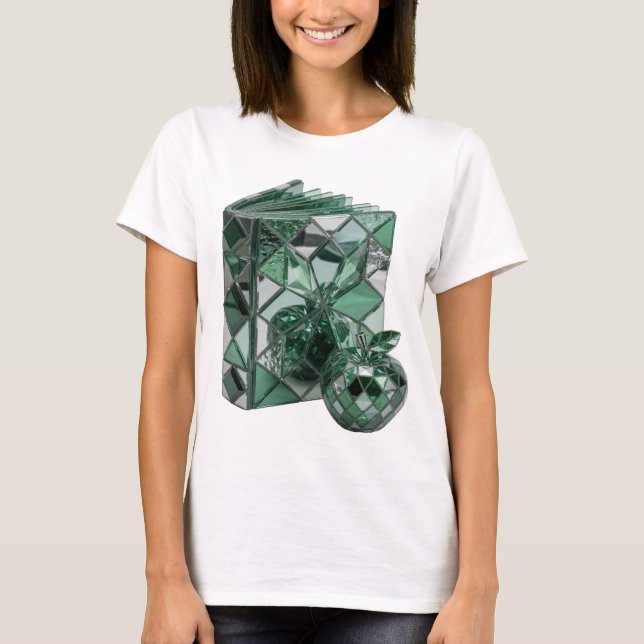 Chic Silver ABSTRACT ART Graphic Design v2 T-Shirt (Front)