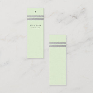 Chic Silver Foil Stripes Mint Green Gift Tags