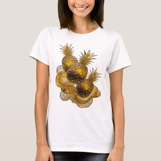 Chic Silver GOLDEN PINEAPPLE PROSPERITY T-Shirt (Front)