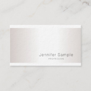 Chic Silver Look Modern Sleek Design Luxury Salon Business Card