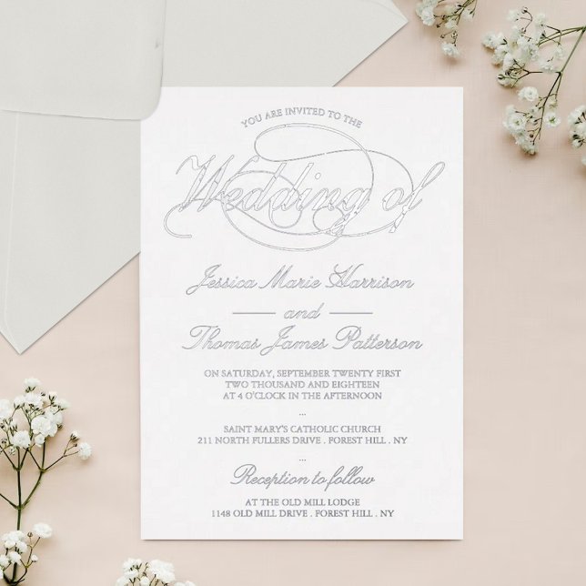 Chic Silver Script Wedding Real (Creator Uploaded)