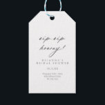 Chic Silver Sip Sip Hooray Bridal Shower   Gift Tags<br><div class="desc">These chic silver sip sip hooray bridal shower gift tags are perfect for a rustic wedding shower. The simple and elegant design features classic and fancy script typography in silver.</div>
