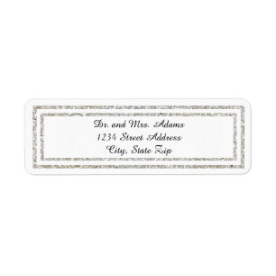 Chic Silver Trim - Address Label