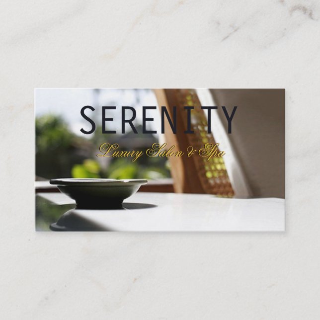 Chic Simple and Clean Spa Card (Front)