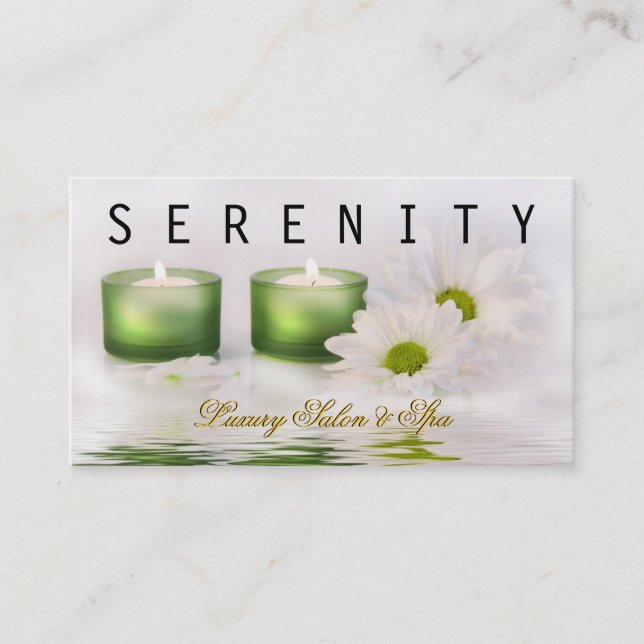 Chic Simple and Clean Spa Card (Front)