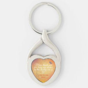 Chic Simple Modern Cute Love You Mum Mothers Day Key Ring