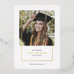 Chic Simple Modern Graduation Announcement